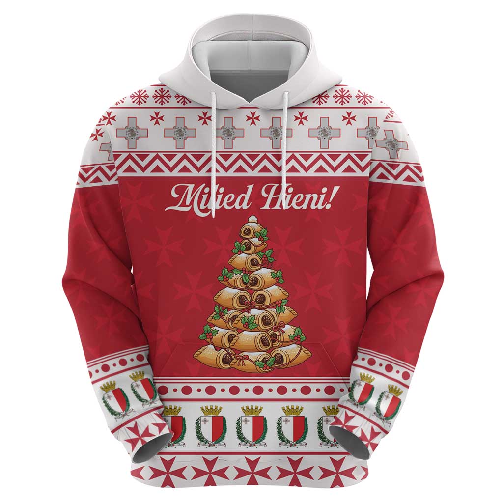 Traditional Maltese Imqaret Pastry Hoodie Malta Imqaret Christmas Tree LT19