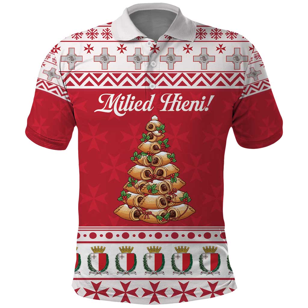Traditional Maltese Imqaret Pastry Polo Shirt Malta Imqaret Christmas Tree LT19