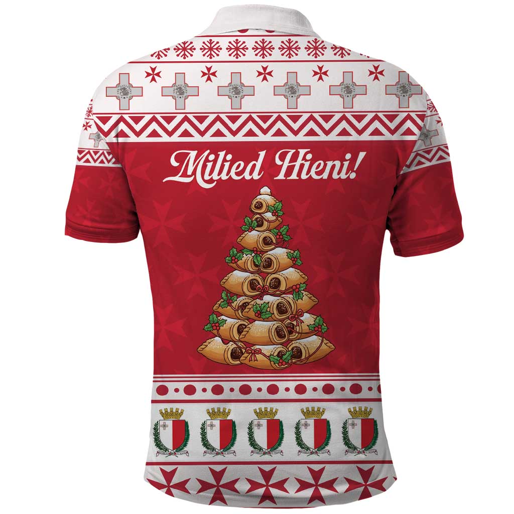 Traditional Maltese Imqaret Pastry Polo Shirt Malta Imqaret Christmas Tree LT19