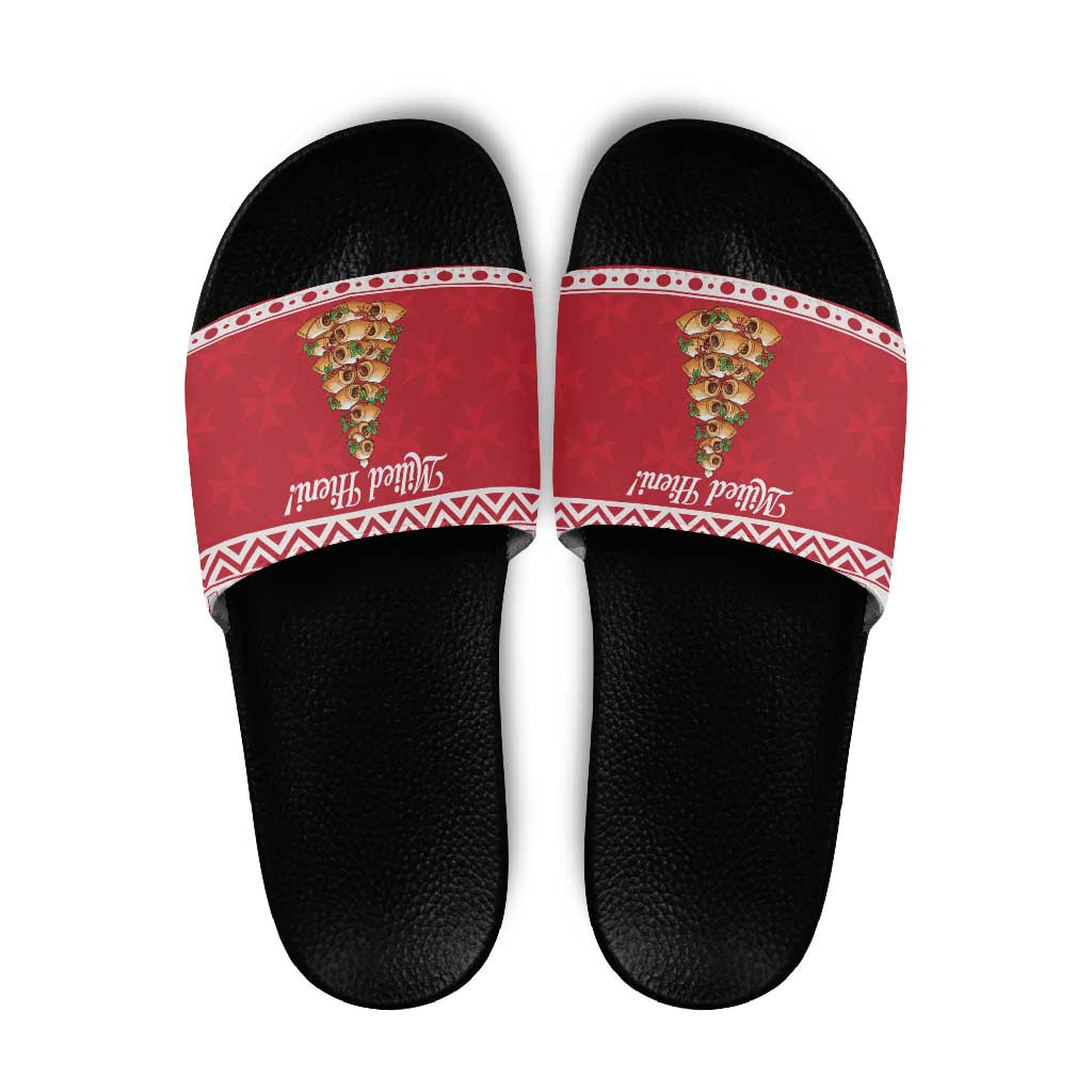 Traditional Maltese Imqaret Pastry Slide Sandals Malta Imqaret Christmas Tree LT19