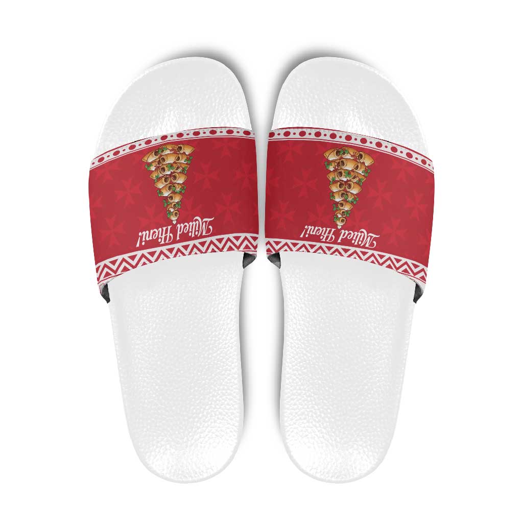 Traditional Maltese Imqaret Pastry Slide Sandals Malta Imqaret Christmas Tree LT19