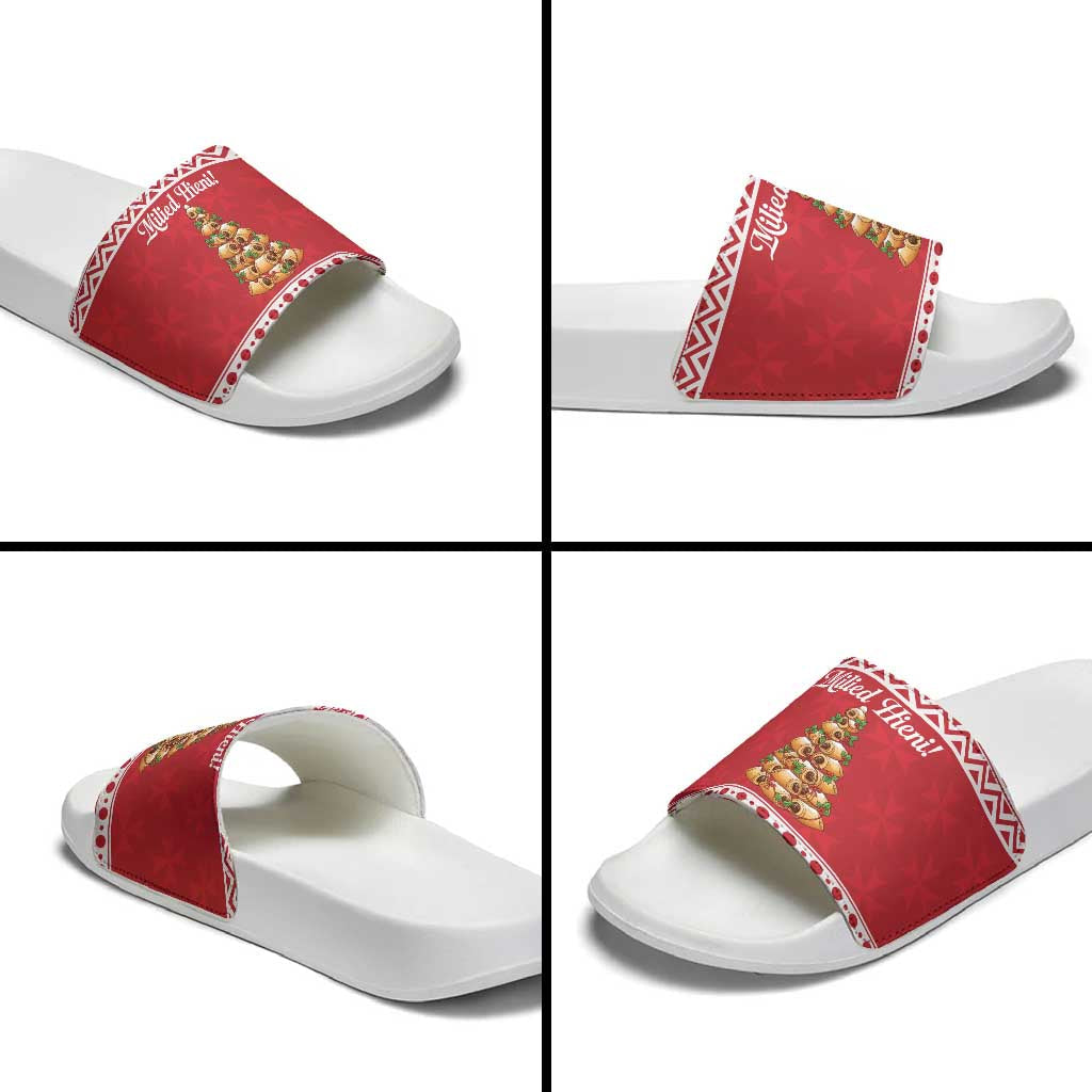 Traditional Maltese Imqaret Pastry Slide Sandals Malta Imqaret Christmas Tree LT19