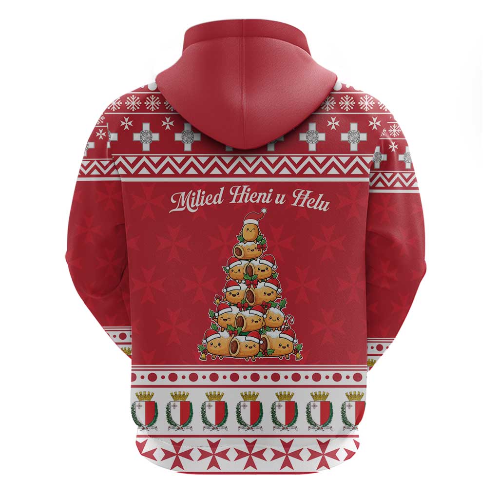 Cute Maltese Imqaret Pastry Christmas Hoodie Christmas Joy in Malta LT19