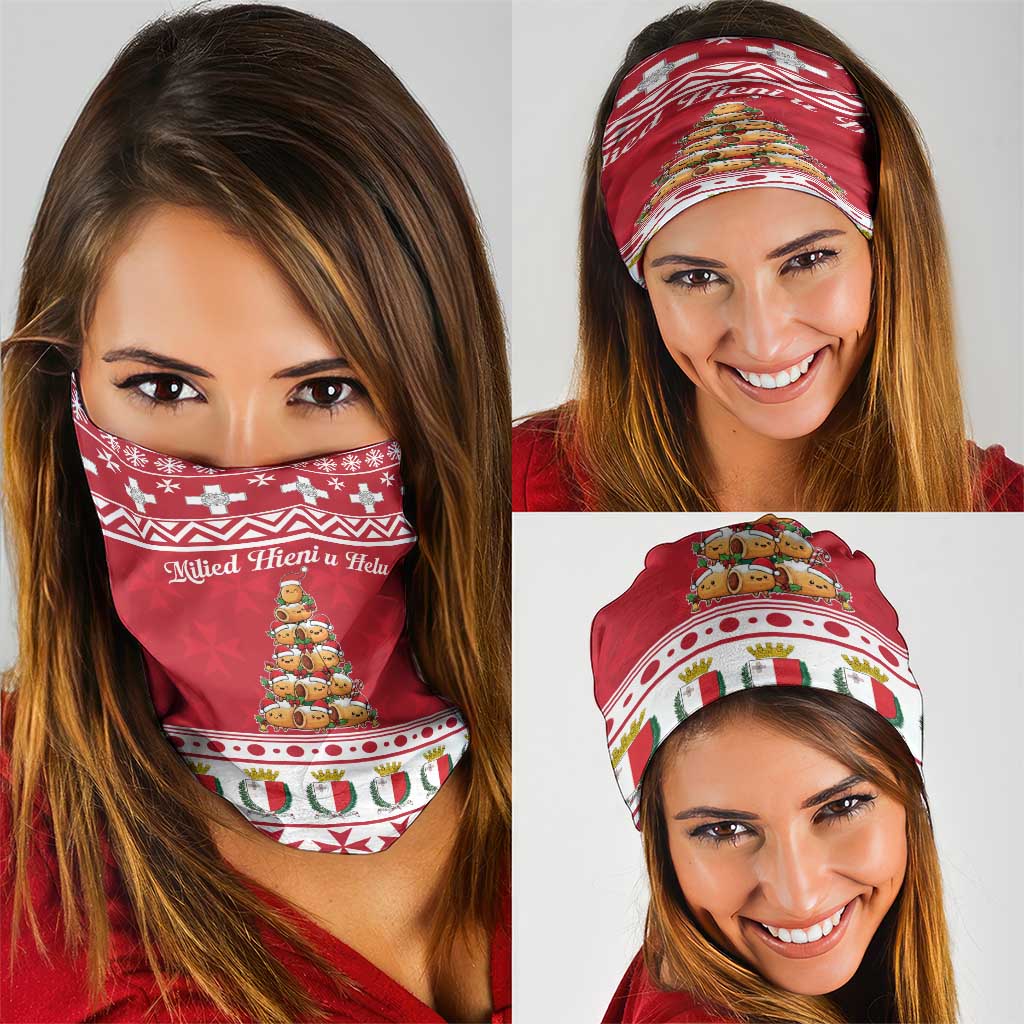 Cute Maltese Imqaret Pastry Christmas Neck Gaiter Christmas Joy in Malta LT19
