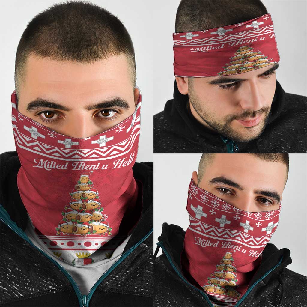 Cute Maltese Imqaret Pastry Christmas Neck Gaiter Christmas Joy in Malta LT19
