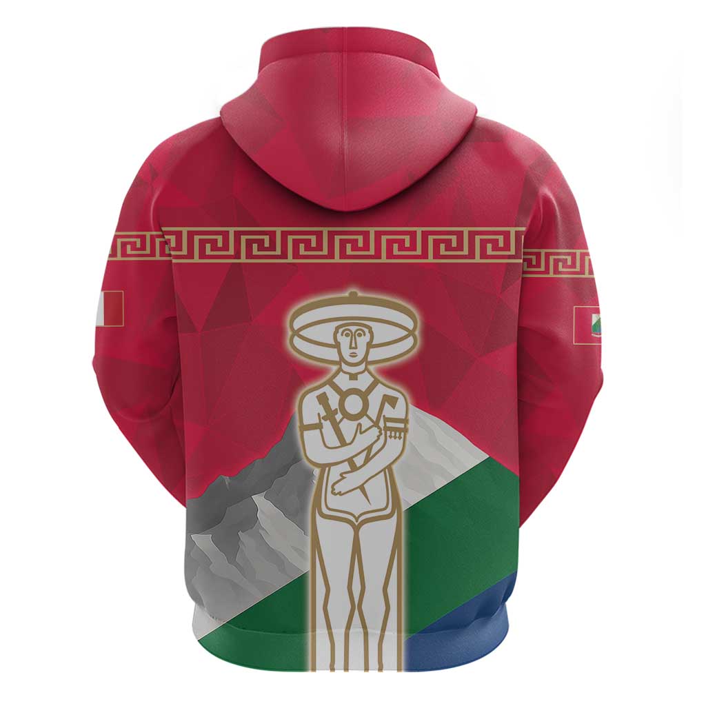 Italy Abruzzo Hoodie Emblem With Flag Style LT19