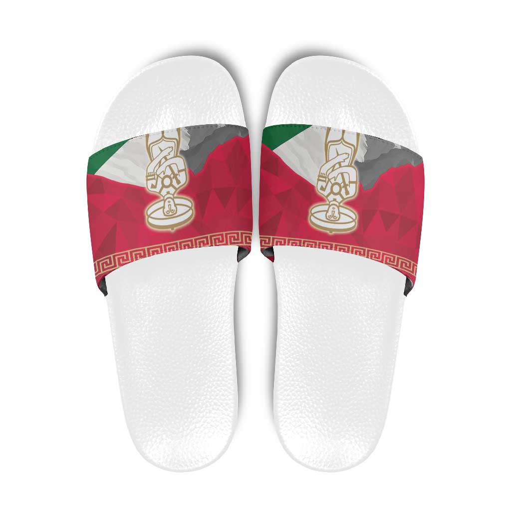 Italy Abruzzo Slide Sandals Emblem With Flag Style LT19