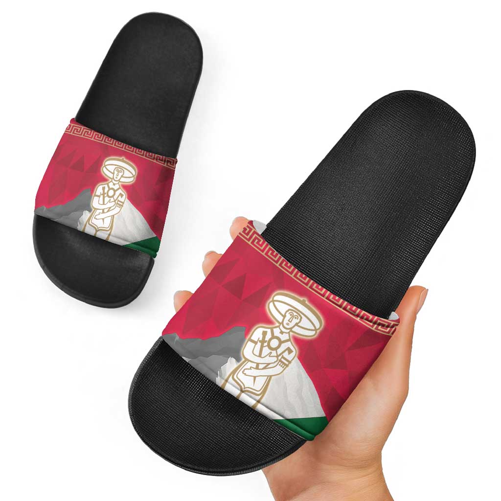 Italy Abruzzo Slide Sandals Emblem With Flag Style LT19