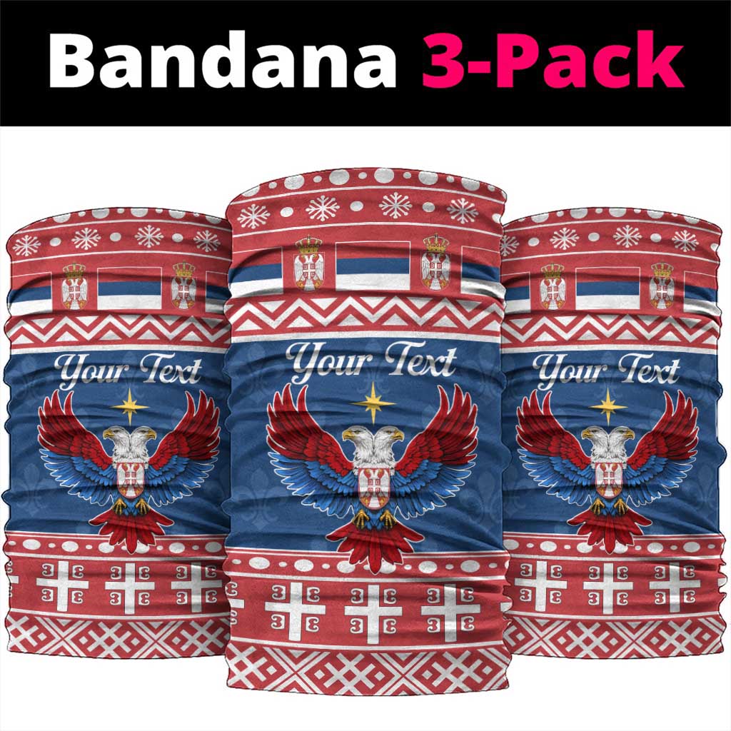 Personalized Serbia Christmas Eagle Neck Gaiter Srecan Bozic Tee LT19