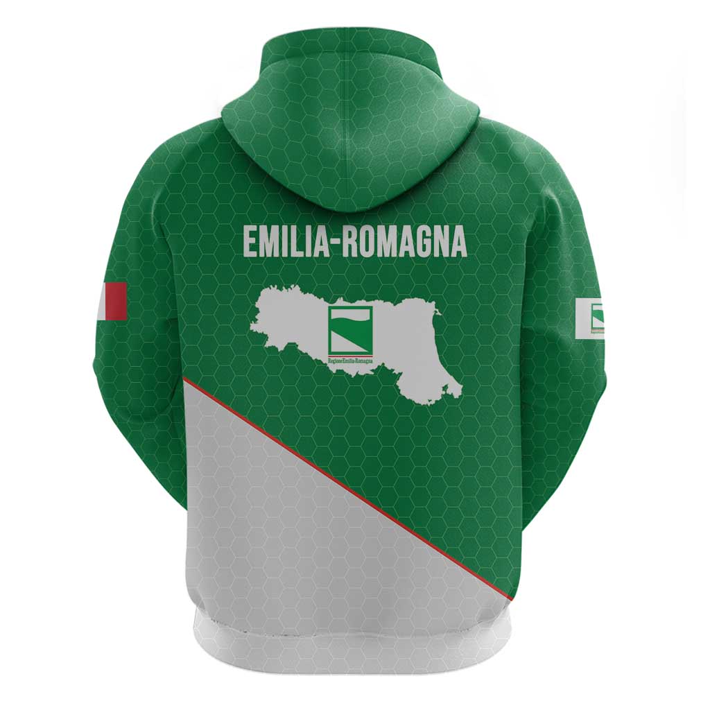 Italy Emilia-Romagna Hoodie Map With Flag Style LT19