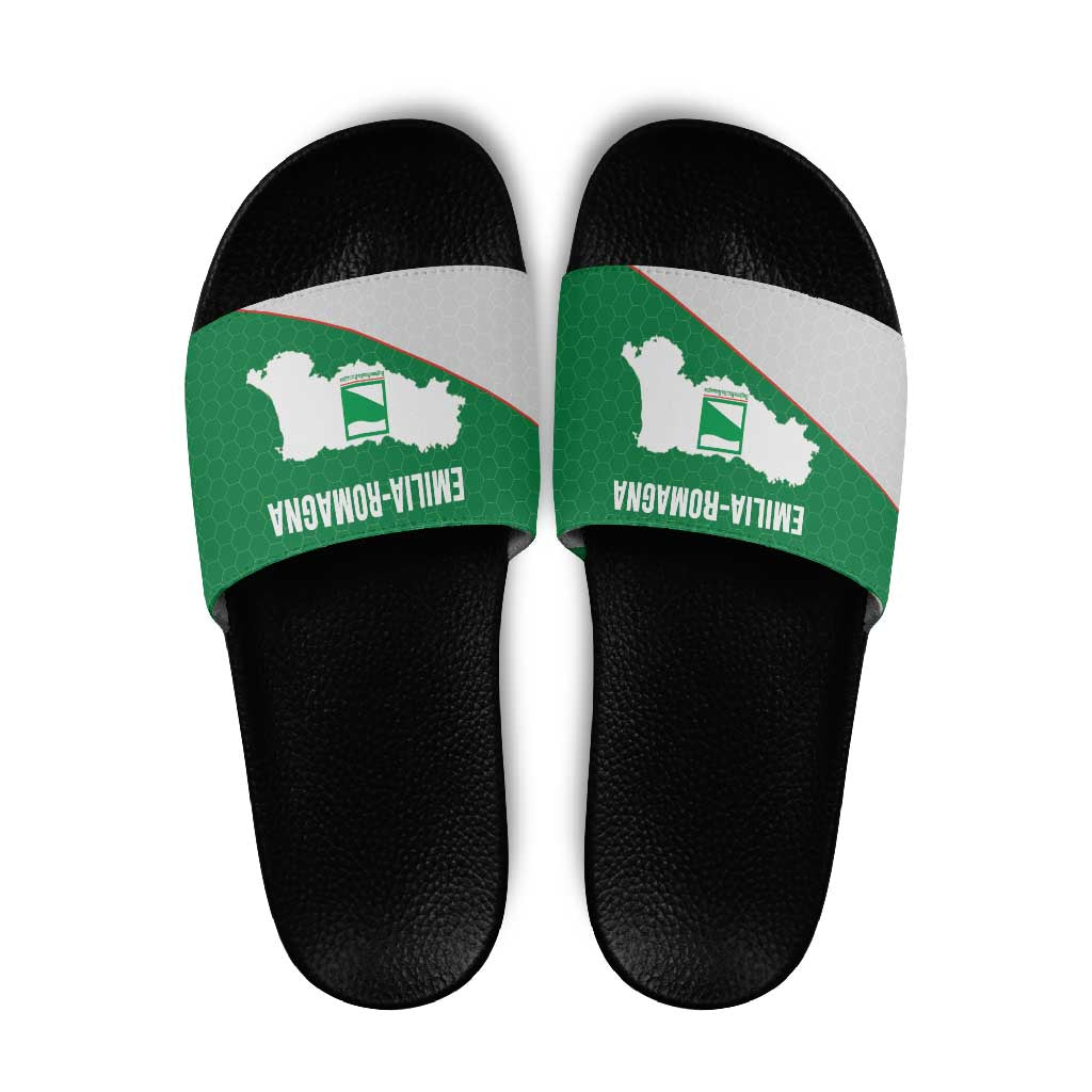 Italy Emilia-Romagna Slide Sandals Map With Flag Style LT19