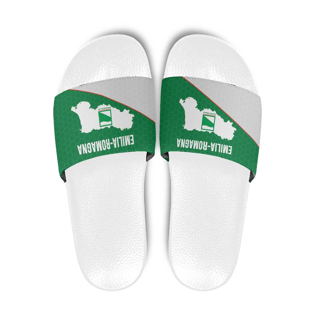 Italy Emilia-Romagna Slide Sandals Map With Flag Style LT19
