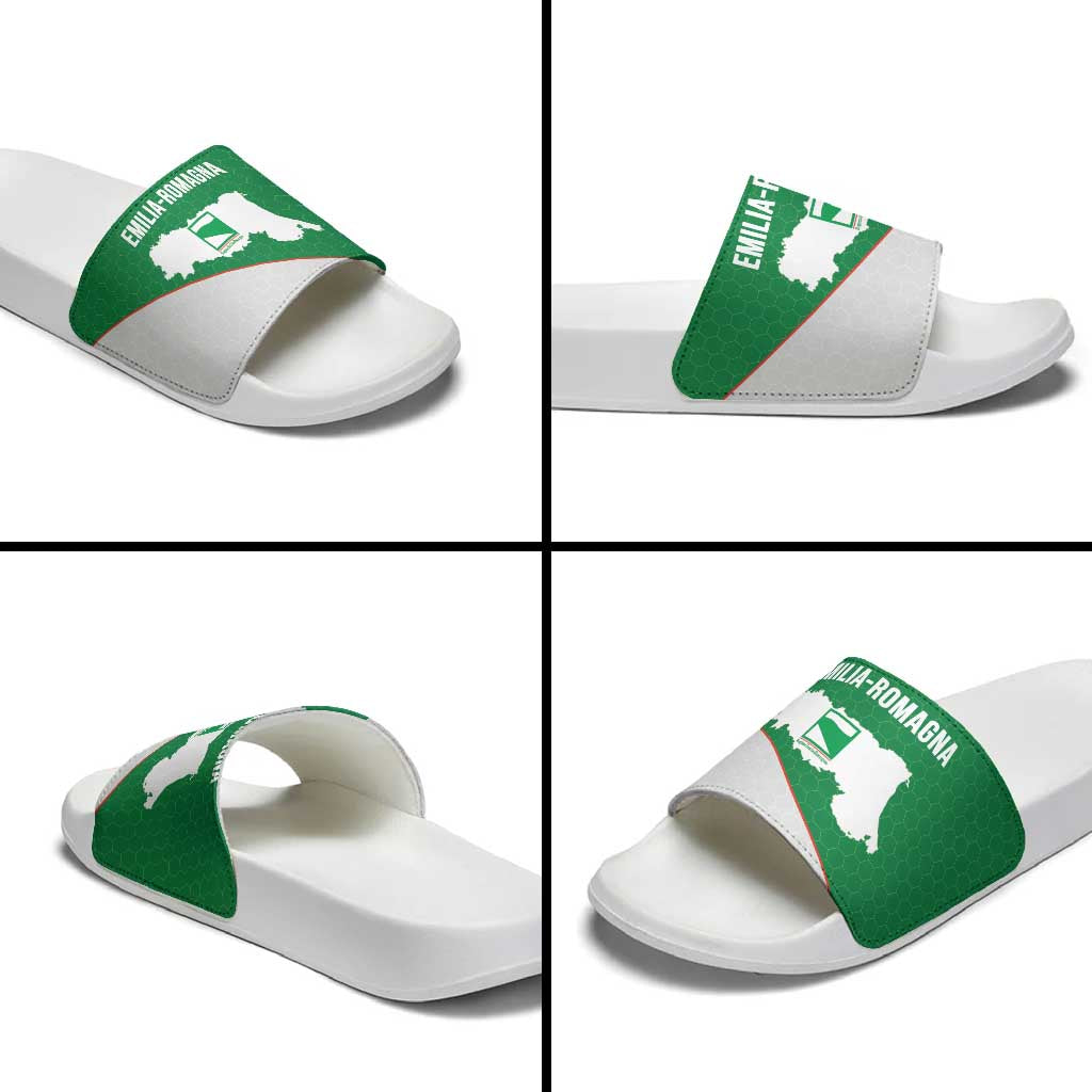 Italy Emilia-Romagna Slide Sandals Map With Flag Style LT19