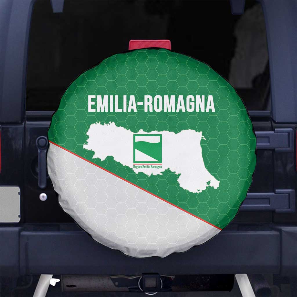 Italy Emilia-Romagna Spare Tire Cover Map With Flag Style LT19