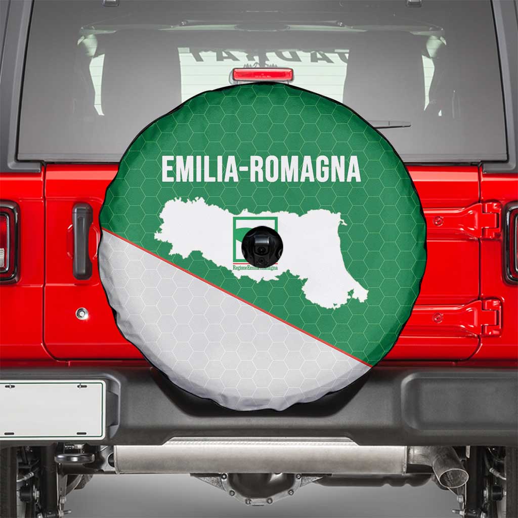 Italy Emilia-Romagna Spare Tire Cover Map With Flag Style LT19