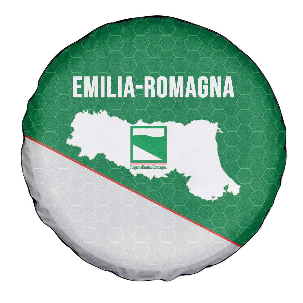 Italy Emilia-Romagna Spare Tire Cover Map With Flag Style LT19