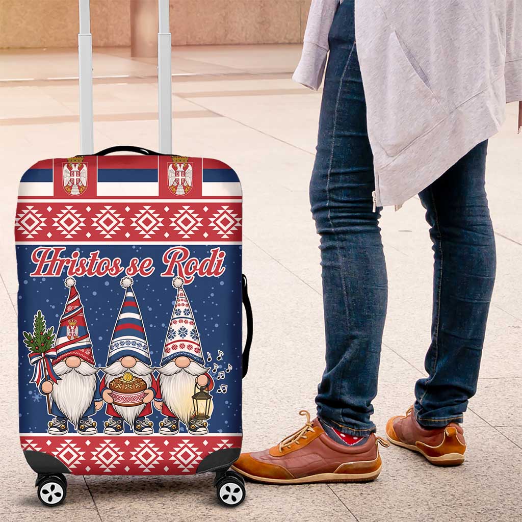 Serbia Christmas Luggage Cover Hristos Se Rodi Gnome LT19