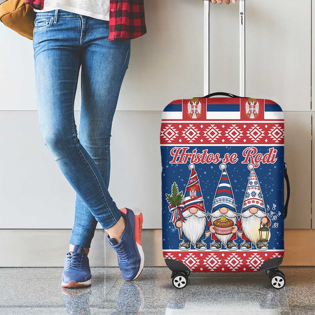Serbia Christmas Luggage Cover Hristos Se Rodi Gnome LT19