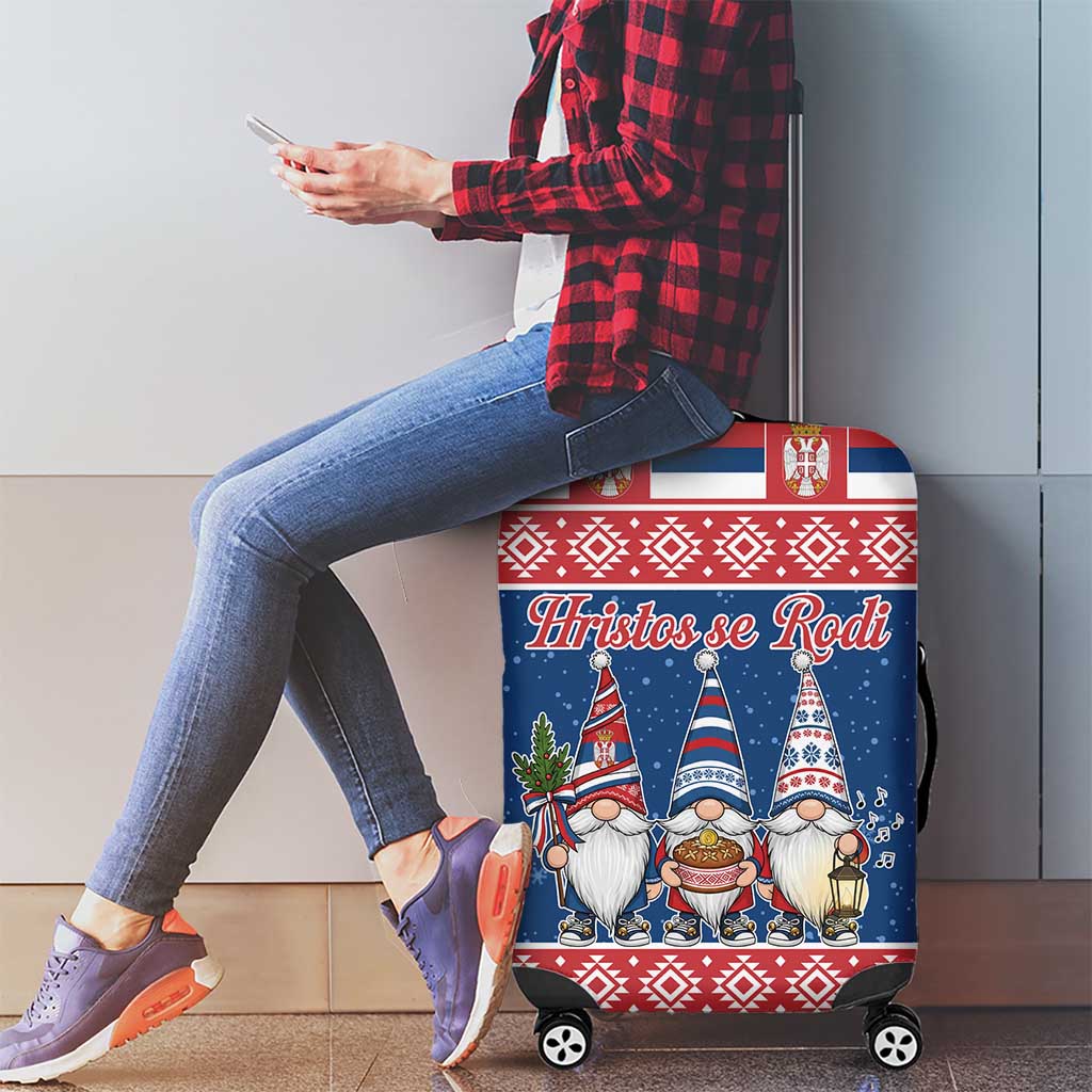 Serbia Christmas Luggage Cover Hristos Se Rodi Gnome LT19