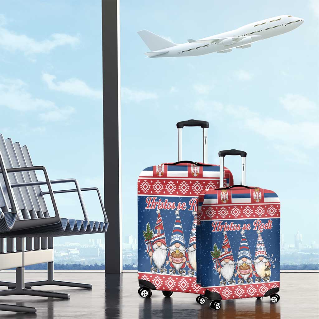 Serbia Christmas Luggage Cover Hristos Se Rodi Gnome LT19