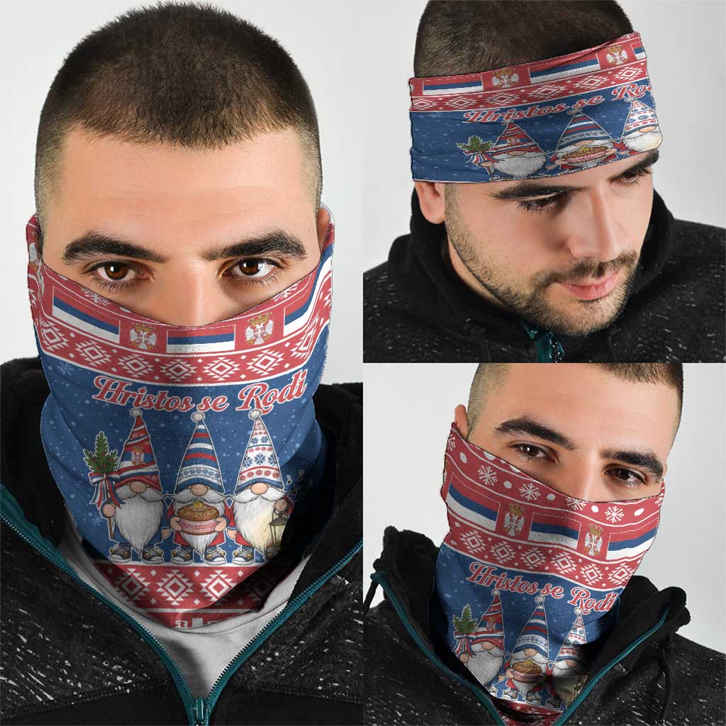 Serbia Christmas Neck Gaiter Hristos Se Rodi Gnome LT19