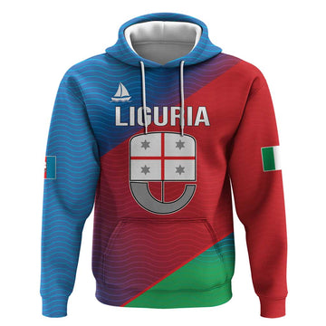 Italy Liguria Hoodie Emblem With Flag Style LT19