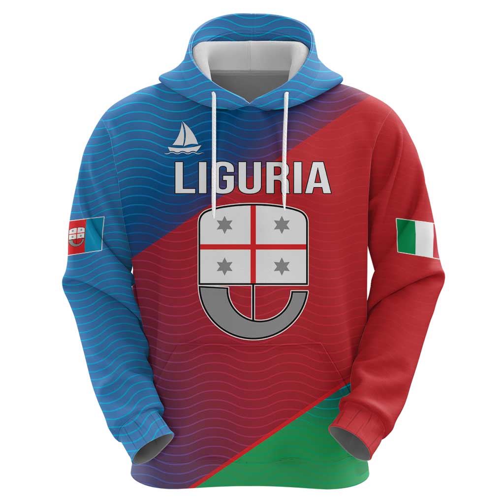 Italy Liguria Hoodie Emblem With Flag Style LT19