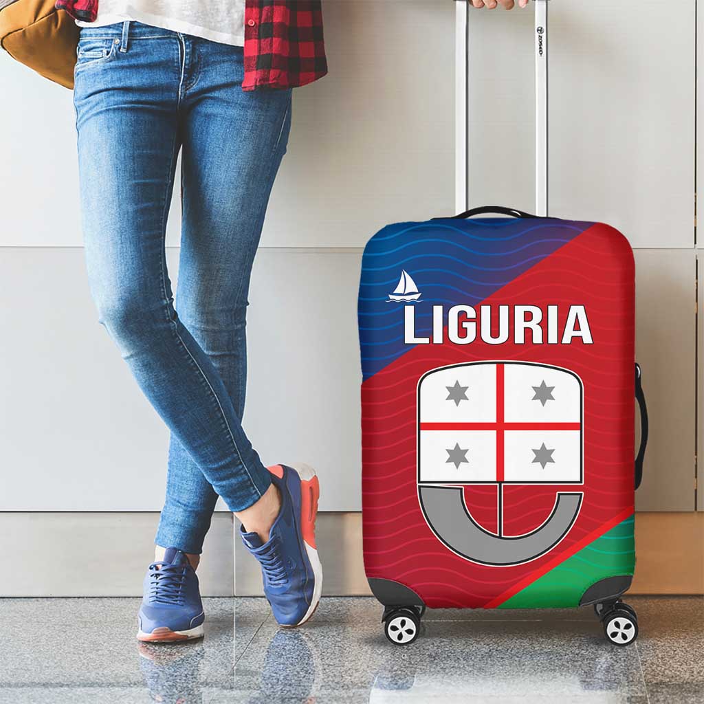 Italy Liguria Luggage Cover Emblem With Flag Style LT19