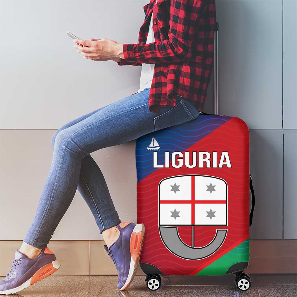 Italy Liguria Luggage Cover Emblem With Flag Style LT19
