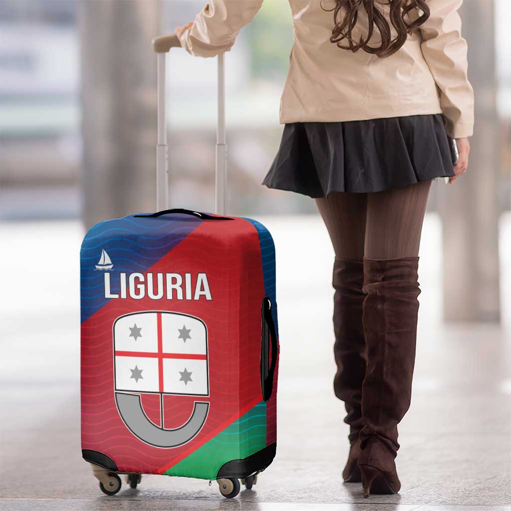 Italy Liguria Luggage Cover Emblem With Flag Style LT19