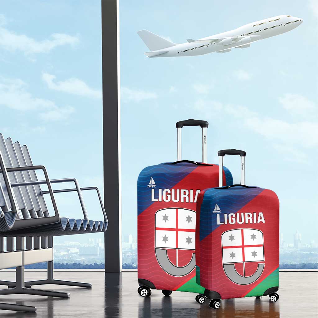 Italy Liguria Luggage Cover Emblem With Flag Style LT19