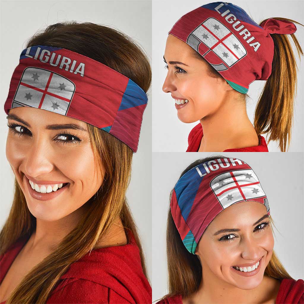 Italy Liguria Neck Gaiter Emblem With Flag Style LT19