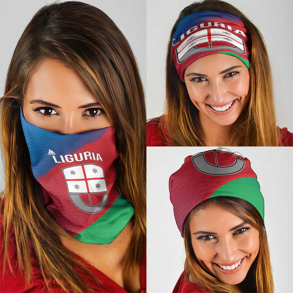 Italy Liguria Neck Gaiter Emblem With Flag Style LT19