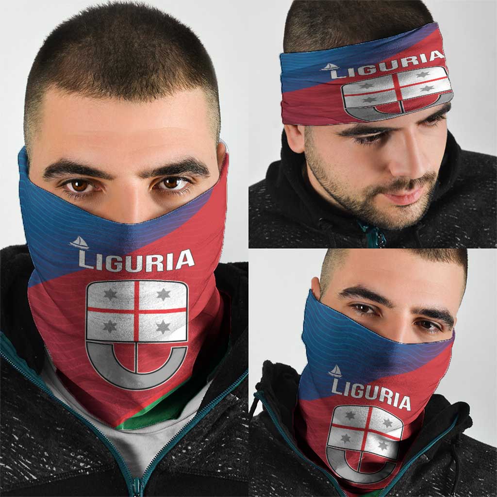 Italy Liguria Neck Gaiter Emblem With Flag Style LT19