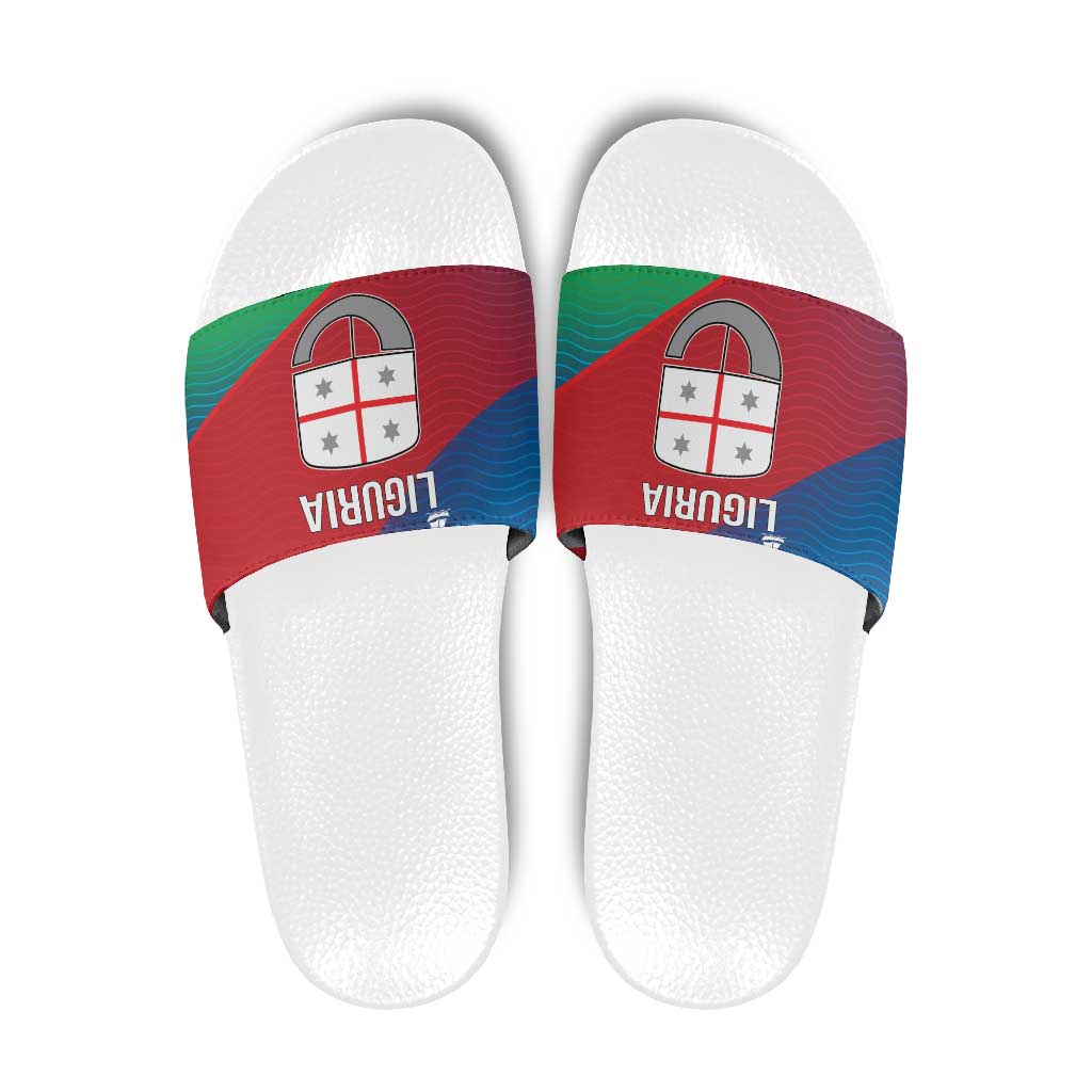 Italy Liguria Slide Sandals Emblem With Flag Style LT19