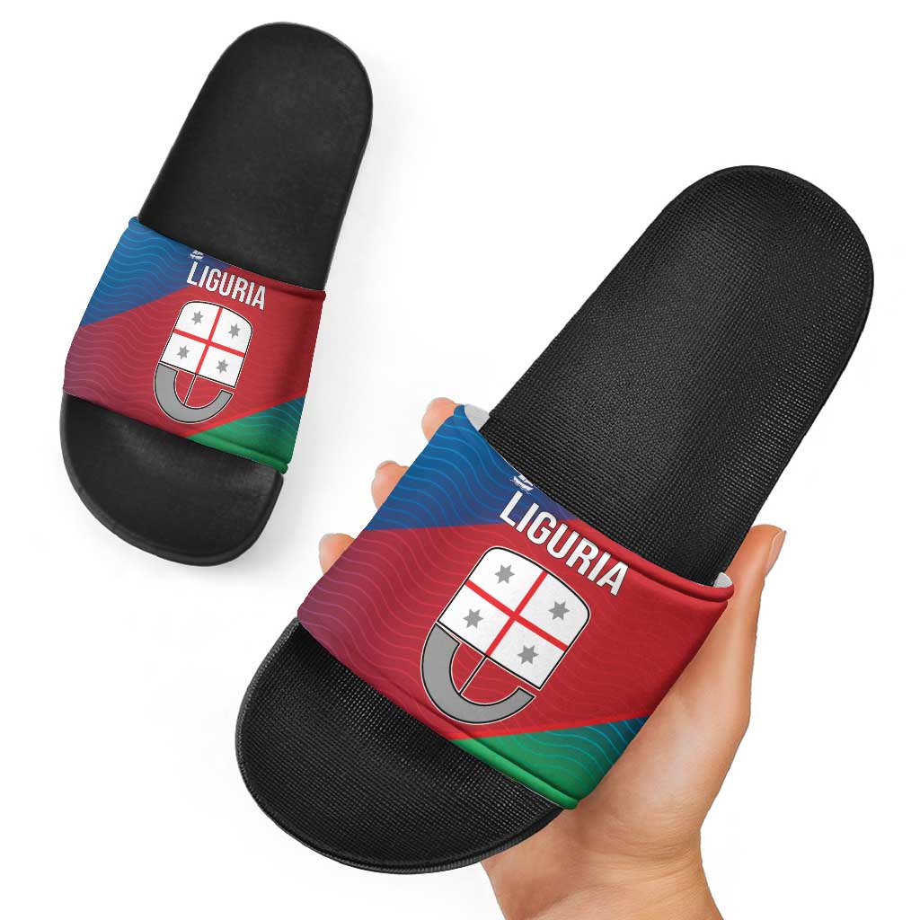Italy Liguria Slide Sandals Emblem With Flag Style LT19