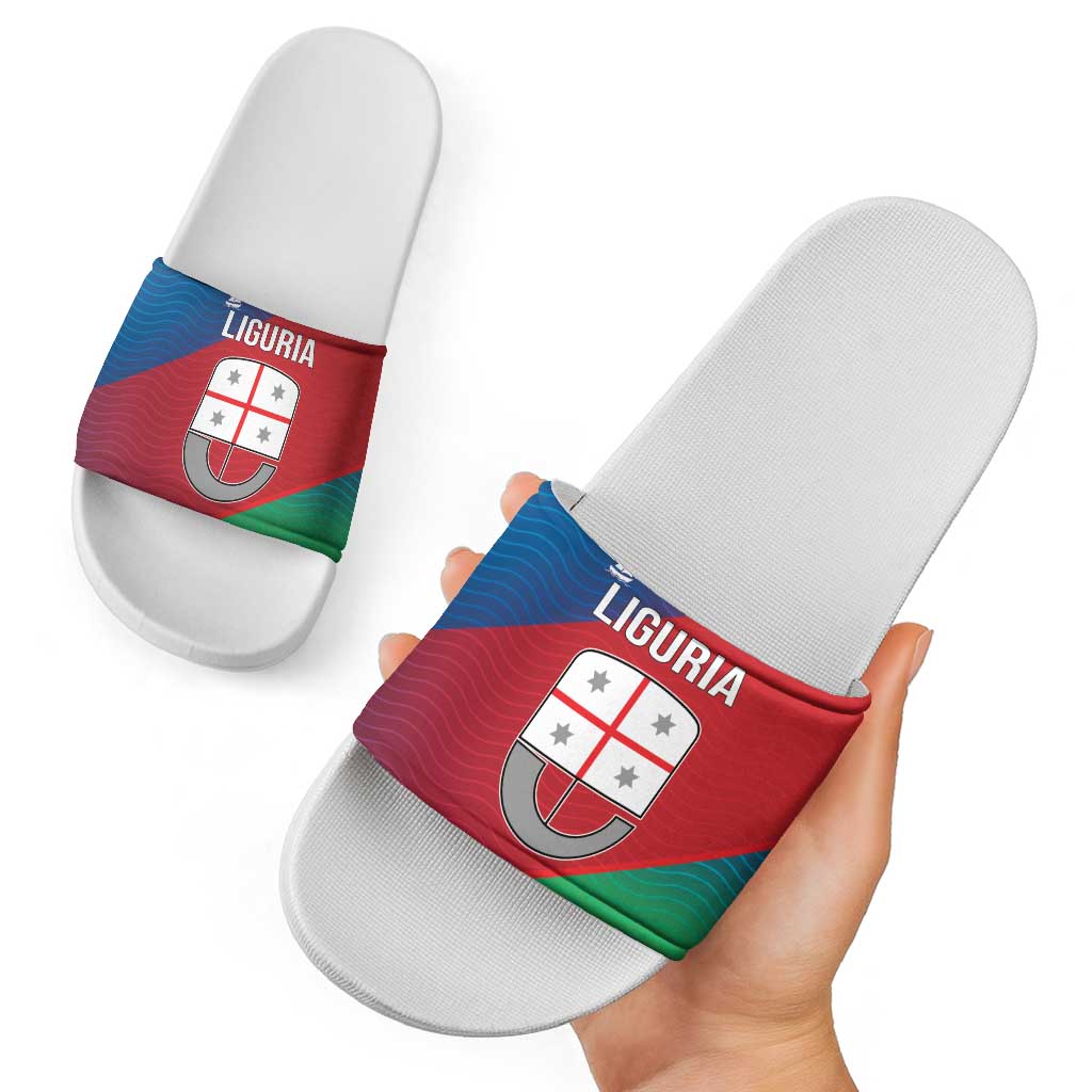 Italy Liguria Slide Sandals Emblem With Flag Style LT19