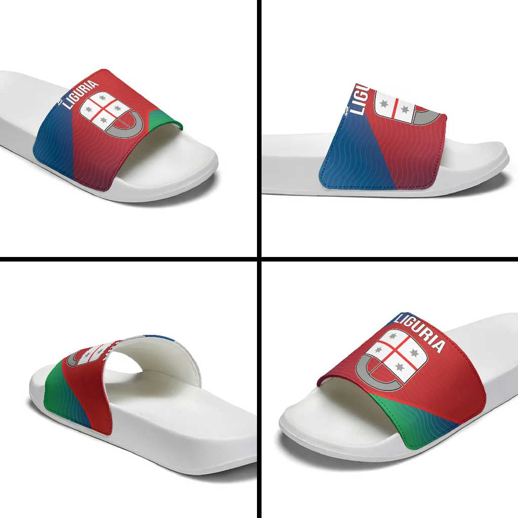 Italy Liguria Slide Sandals Emblem With Flag Style LT19
