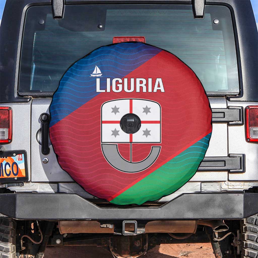 Italy Liguria Spare Tire Cover Emblem With Flag Style LT19
