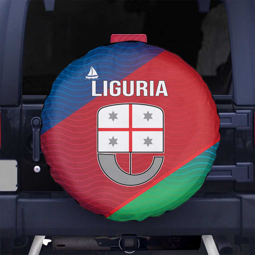 Italy Liguria Spare Tire Cover Emblem With Flag Style LT19