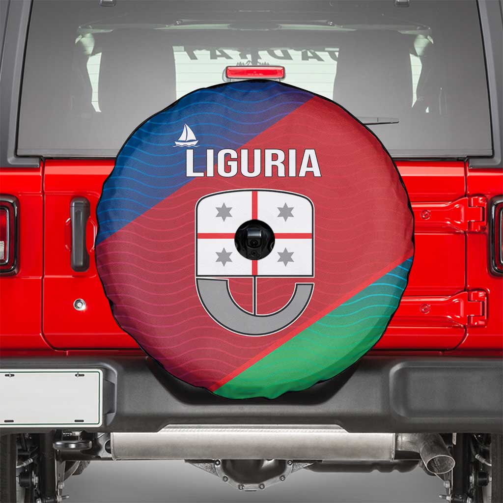 Italy Liguria Spare Tire Cover Emblem With Flag Style LT19
