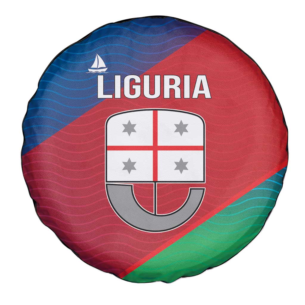 Italy Liguria Spare Tire Cover Emblem With Flag Style LT19