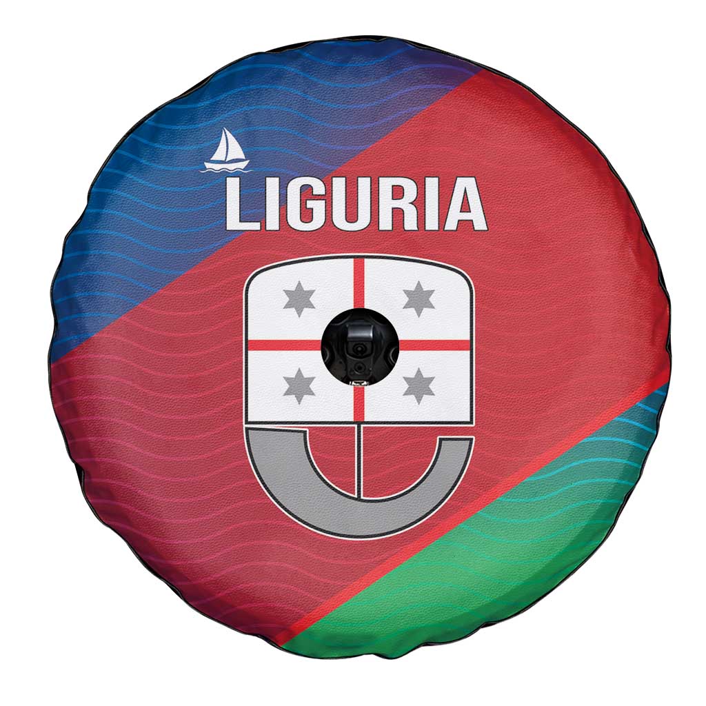 Italy Liguria Spare Tire Cover Emblem With Flag Style LT19