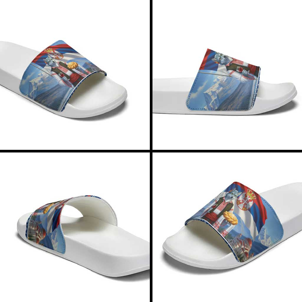 Serbia Christmas Wolf Slide Sandals Vuk Serbian Mascot LT19