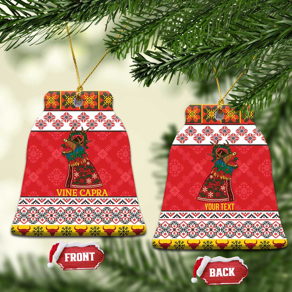 Personalized Romania Christmas Ceramic Ornament Romanian Carpet The Goat Dance LT19