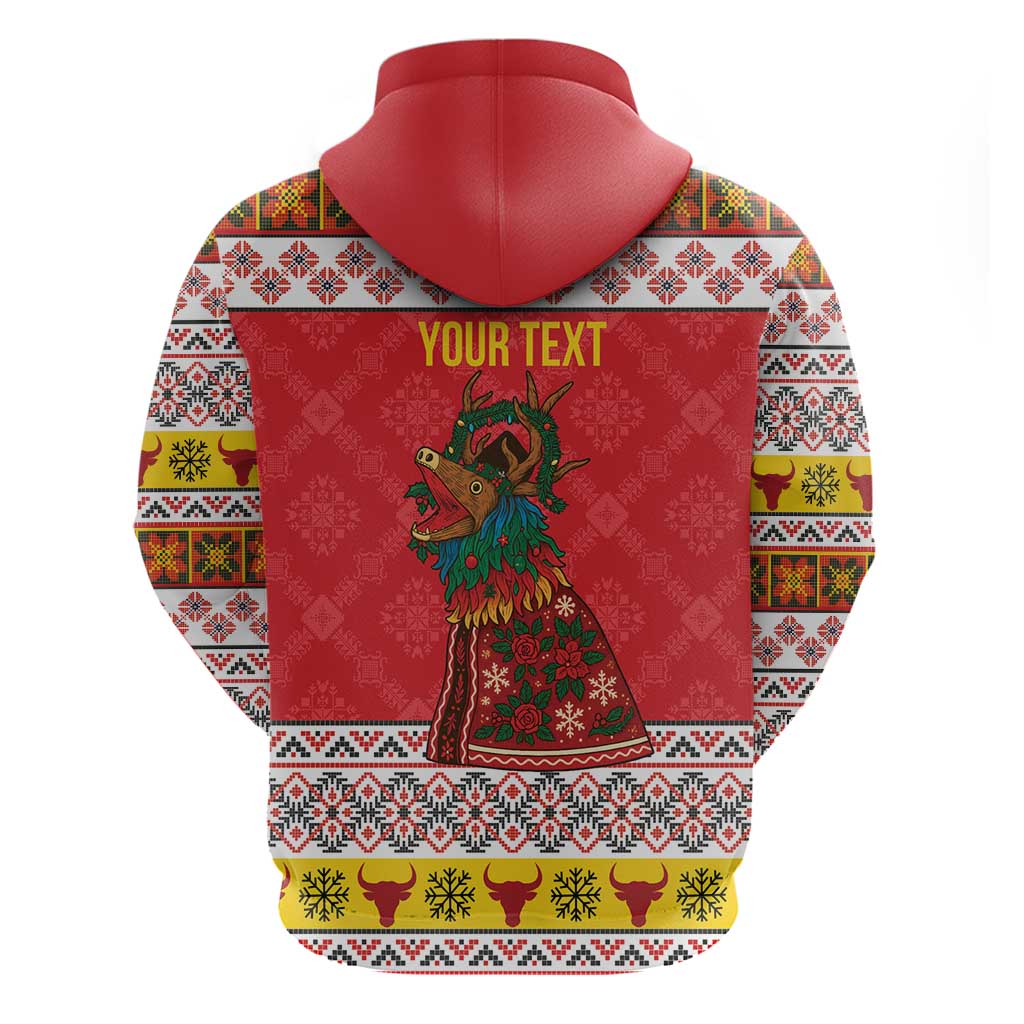 Personalized Romania Christmas Hoodie Romanian Carpet The Goat Dance LT19