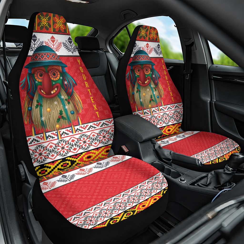 Personalized Romania Christmas Car Seat Cover Romanian Folk Mask LT19