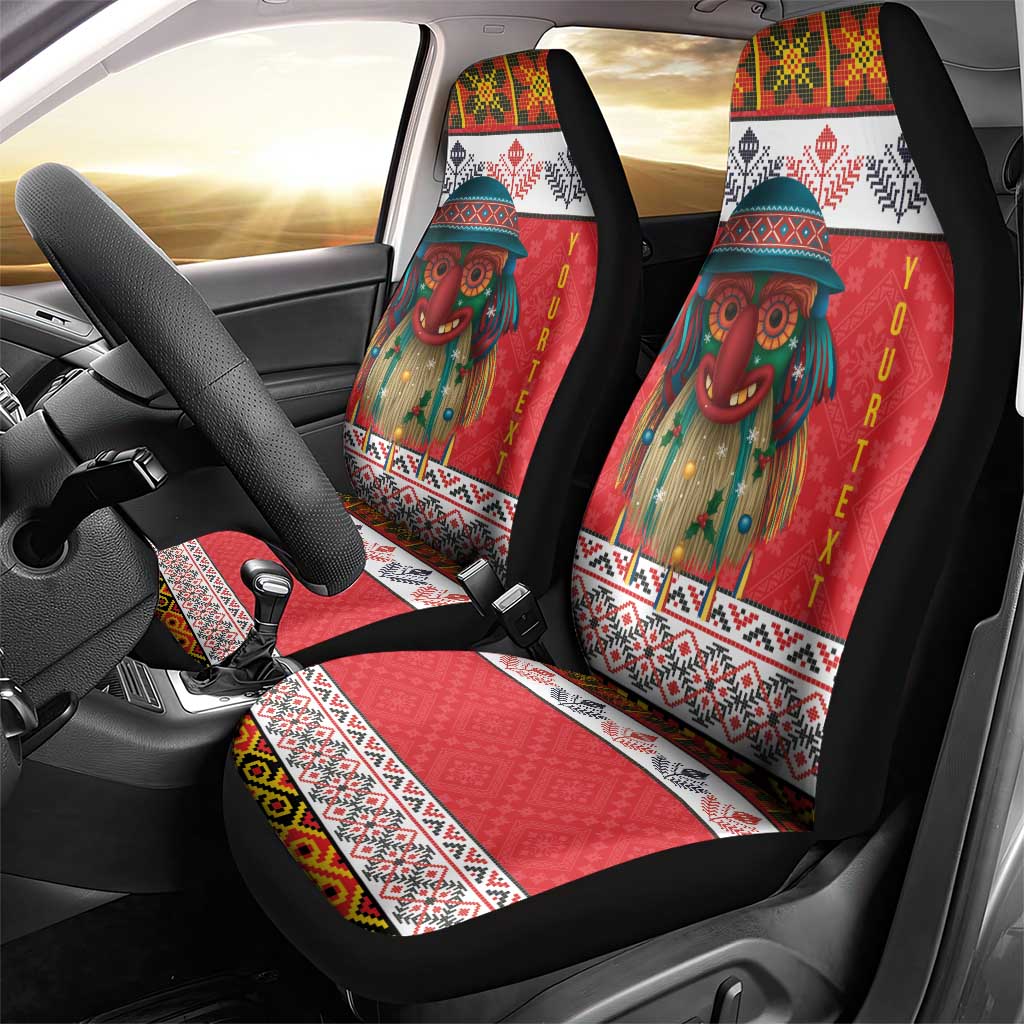 Personalized Romania Christmas Car Seat Cover Romanian Folk Mask LT19