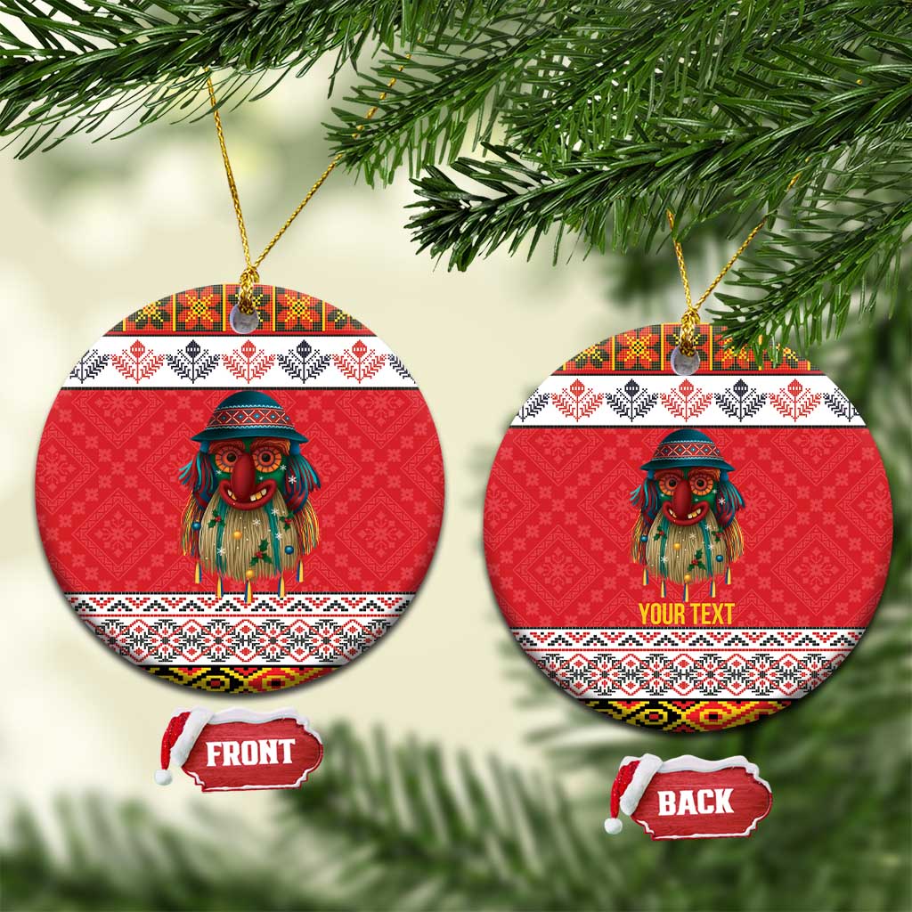 Personalized Romania Christmas Ceramic Ornament Romanian Folk Mask LT19