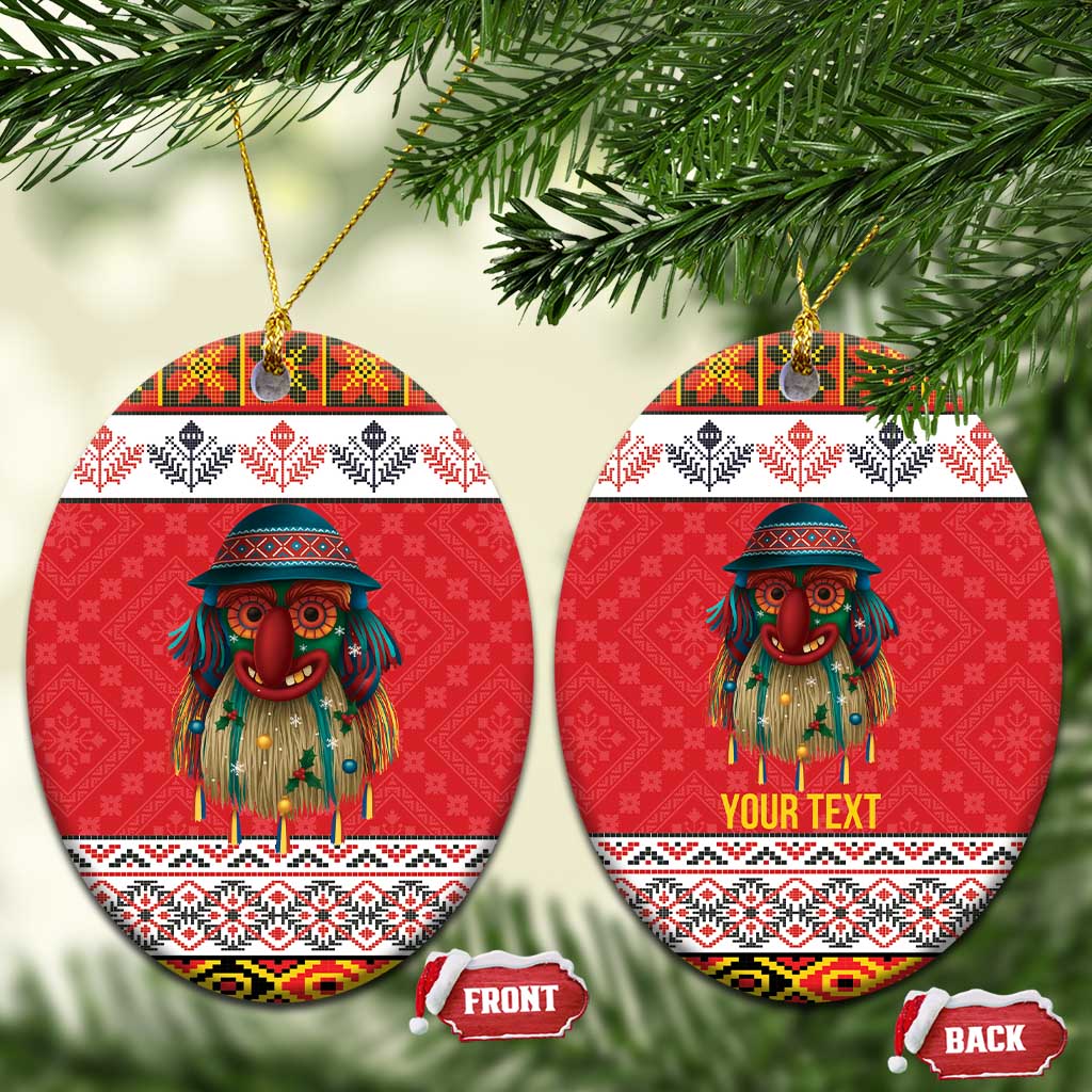 Personalized Romania Christmas Ceramic Ornament Romanian Folk Mask LT19